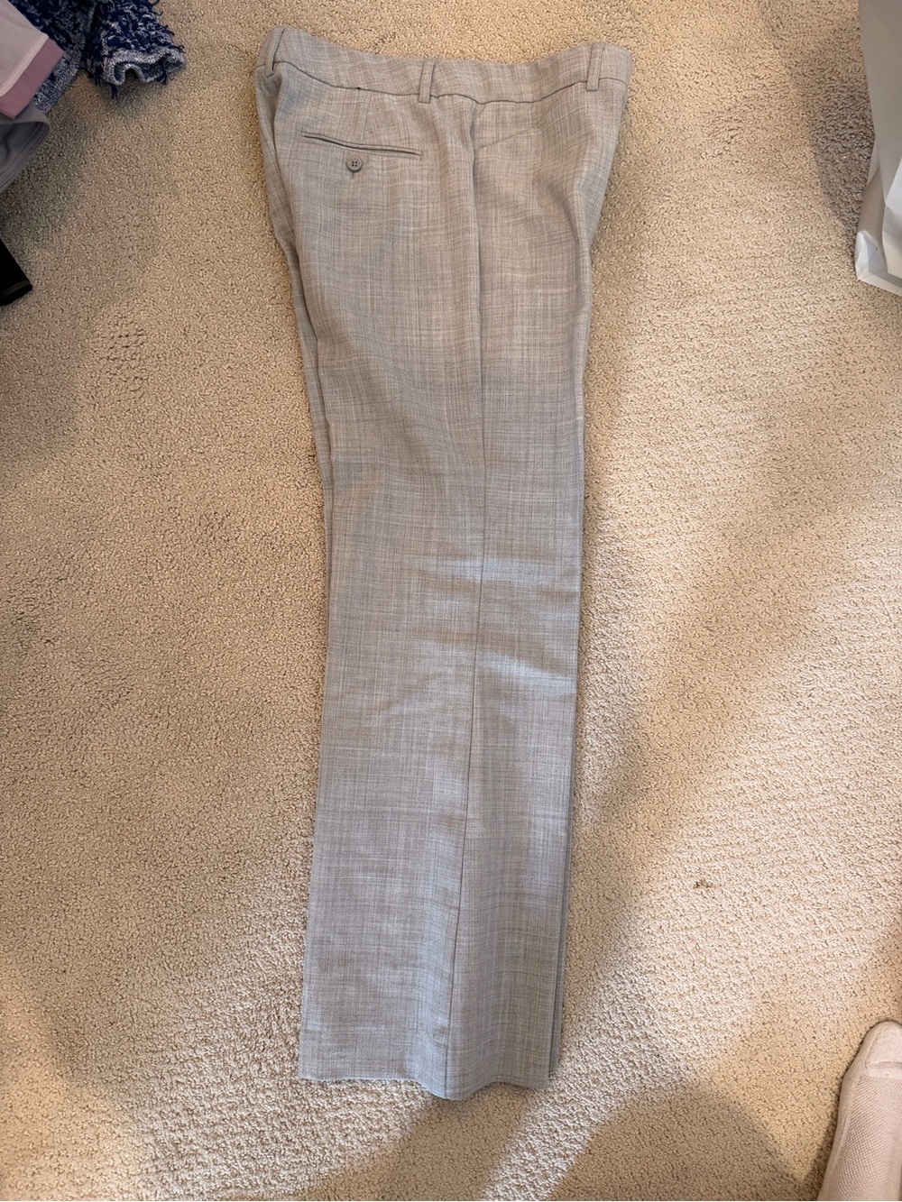 Express Light Gray Women's Dress Pants - Classic Straight Leg